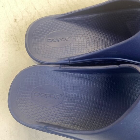 OOFOS OOahh Size 11 Womens 9 Mens Slip On Slide Recovery Sandals Blue,Comfort - Picture 10 of 12